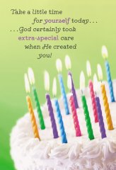 Birthday - Blessings - dubbla vykort